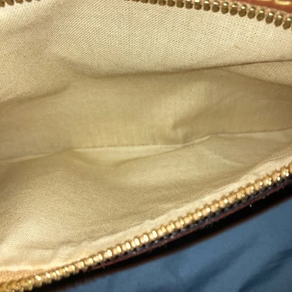 Alviero Martini Beige Lined Zip Pouch - Picture 5 of 6